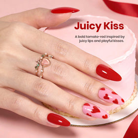 beetles Gel Polish Red Gel Liner Nail Polish 7ml with brush close-up
