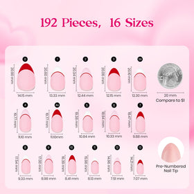 beetles Gel Polish Romantic Dream press on nails displayed with nail art accessories
