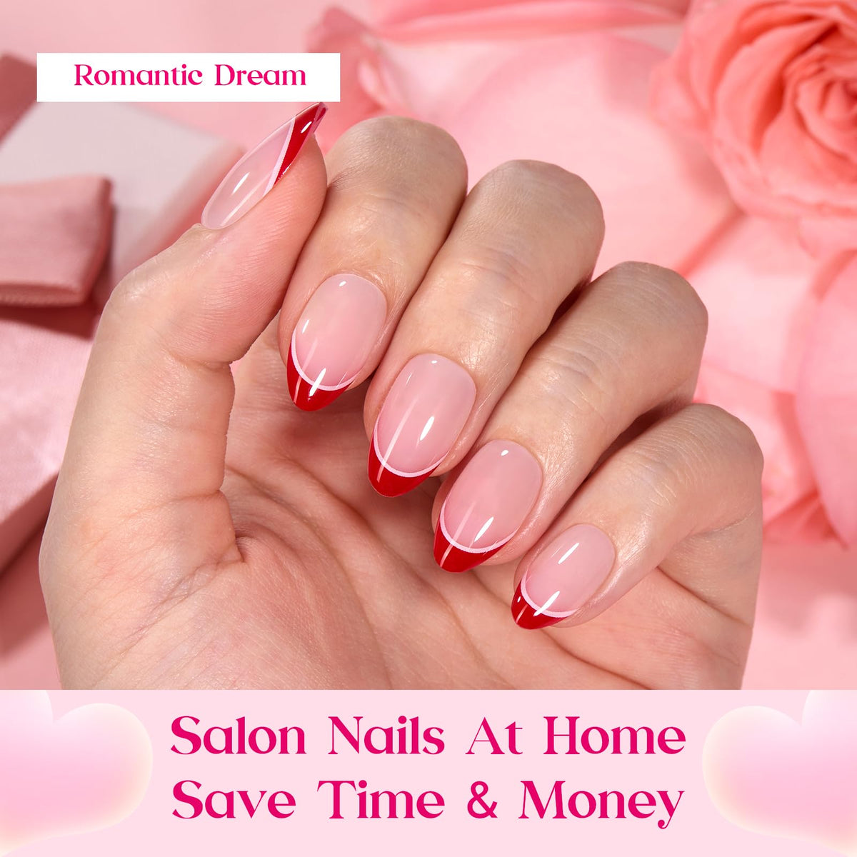 beetles Gel Polish Romantic Dream press on nails in packaging