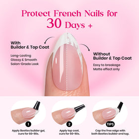beetles Gel Polish Romantic Dream press on nails on a hand