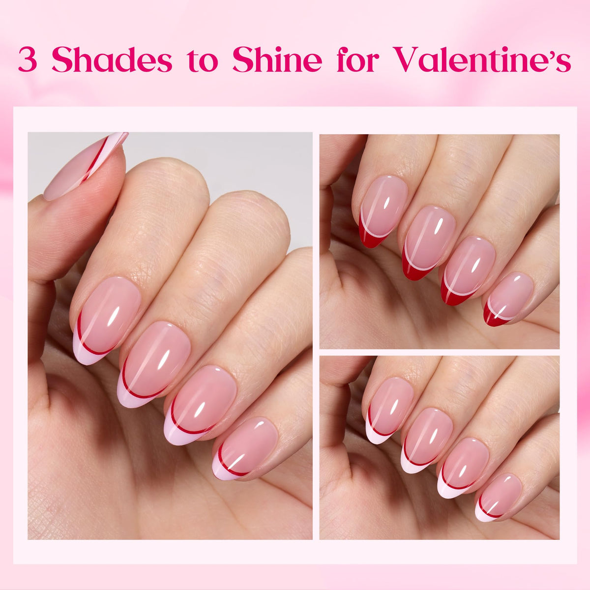 beetles Gel Polish Romantic Dream press on nails side view