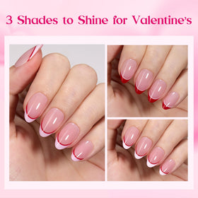 beetles Gel Polish Romantic Dream press on nails side view