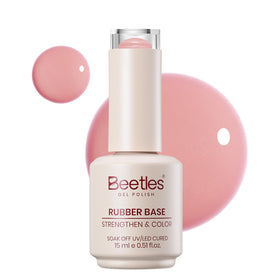 beetles Gel Polish Rosy Nude Pink Rubber Base Gel 15ml front view