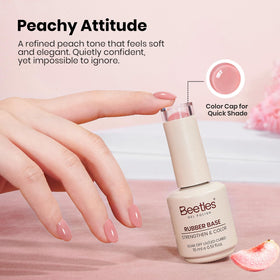 beetles Gel Polish Rosy Nude Pink Rubber Base Gel 15ml packaging