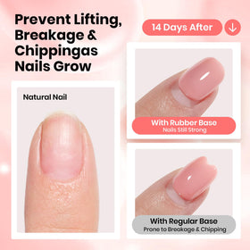 beetles Gel Polish Rosy Nude Pink Rubber Base Gel in use at salon