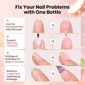 beetles Gel Polish Rosy Nude Pink Rubber Base Gel with nail art tools