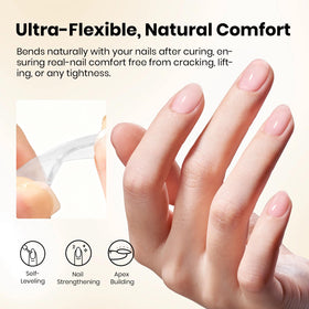 beetles Gel Polish Rubber Base Gel 15ml application on nails