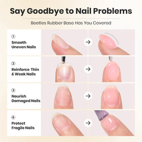 beetles Gel Polish Rubber Base Gel 15ml with nail art tools