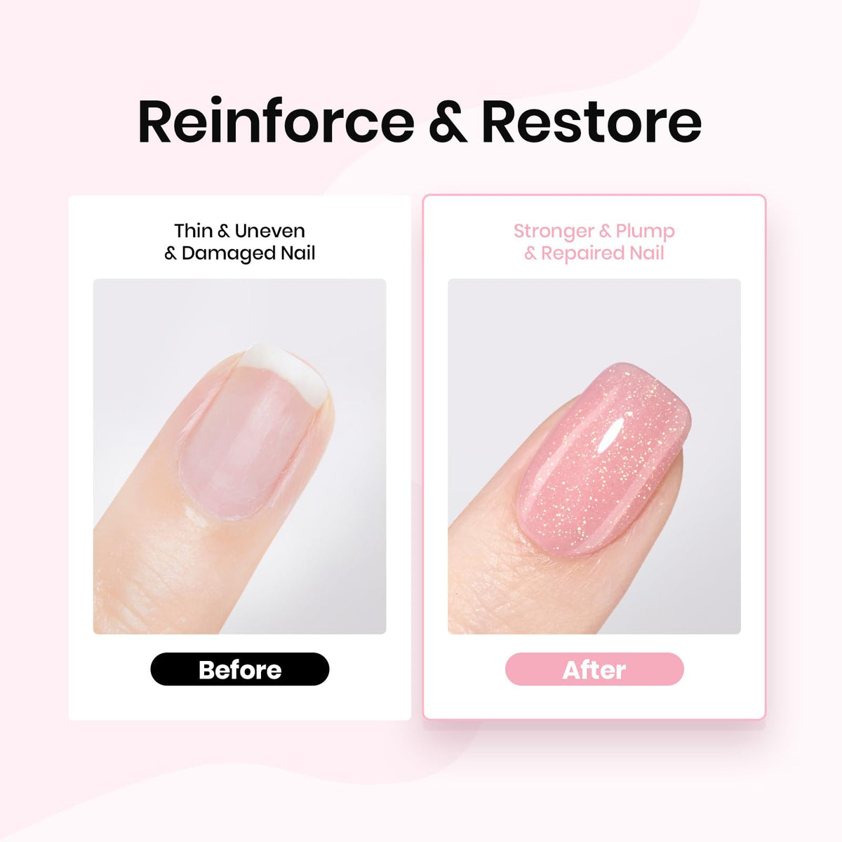 beetles Gel Polish Rubber Base Gel application on nails