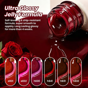 beetles Gel Polish Ruby Hour nail art design example