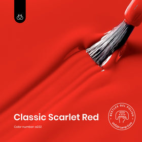 Beetles Gel Polish Scarlet Red bottle with brush