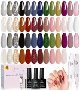 beetles Gel Polish Set 25 colours including glitter and shades