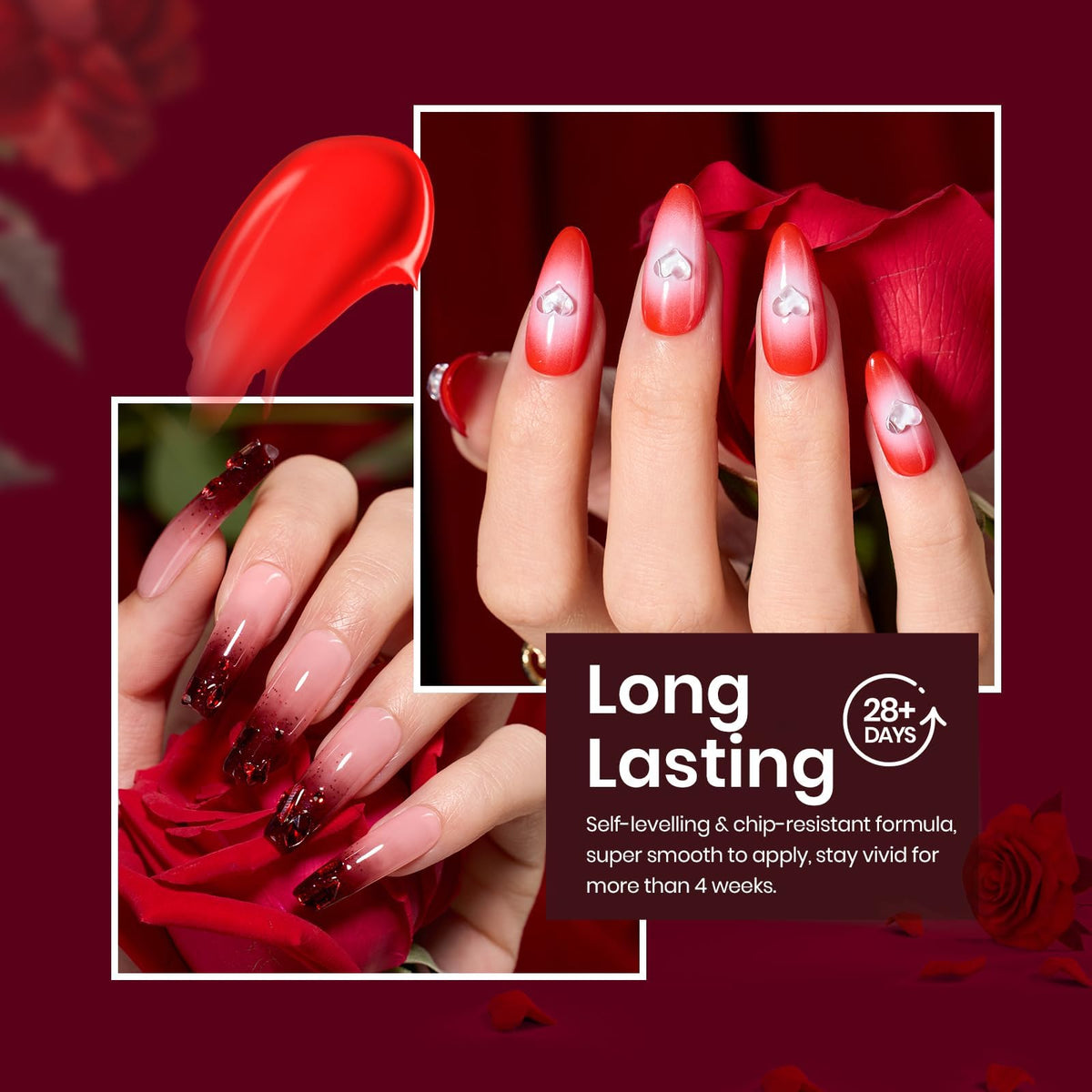 beetles Gel Polish Set application process with UV lamp