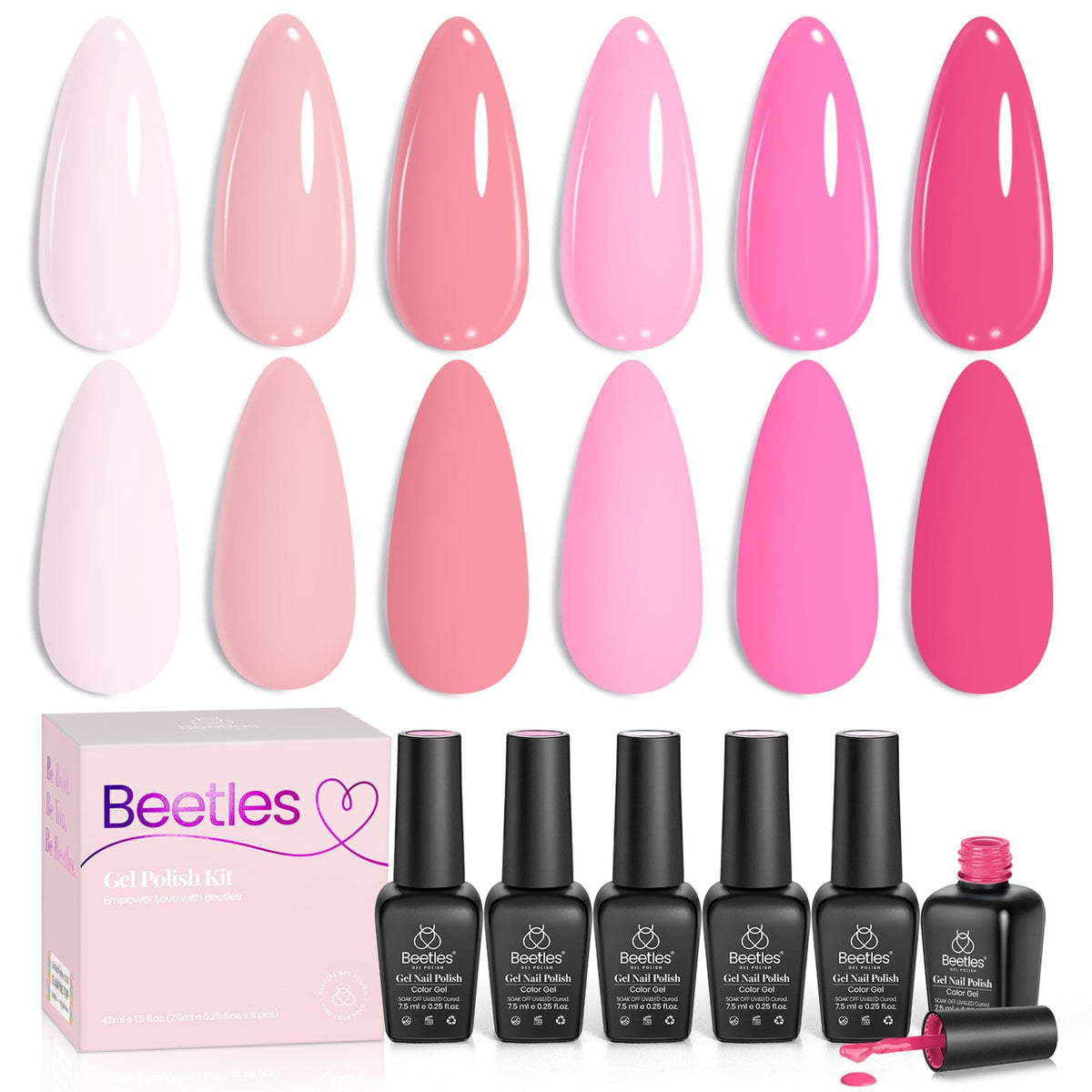 beetles Gel Polish set displayed on a vanity