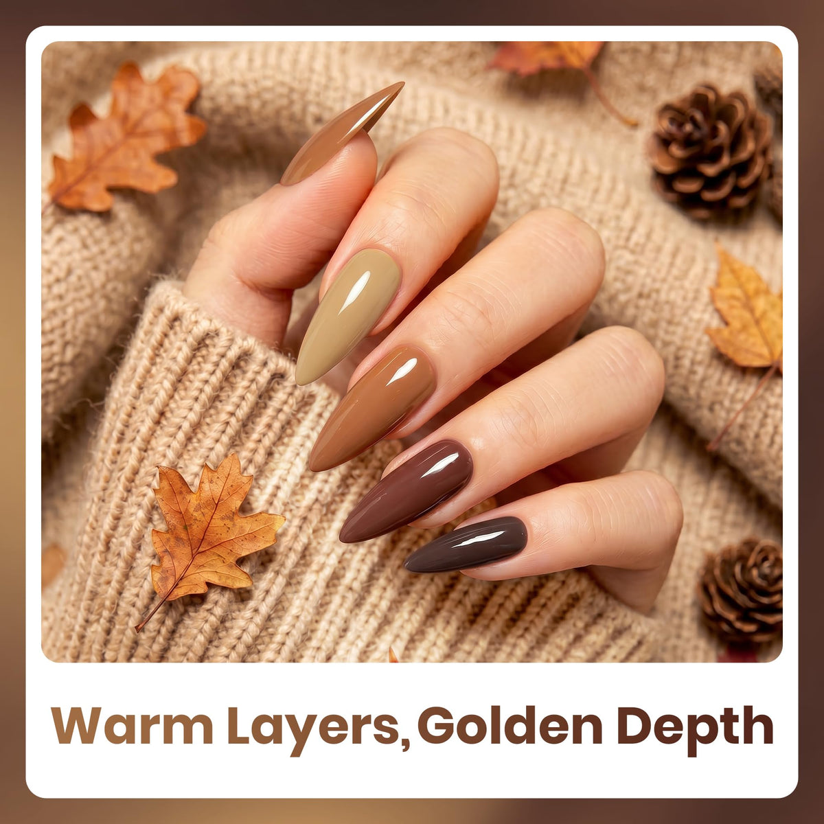 beetles Gel Polish set displayed with autumn leaves