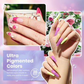 beetles Gel Polish Set displayed with matte top coat and nail art tools