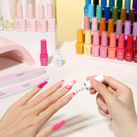 beetles Gel Polish set displayed with nail art tools