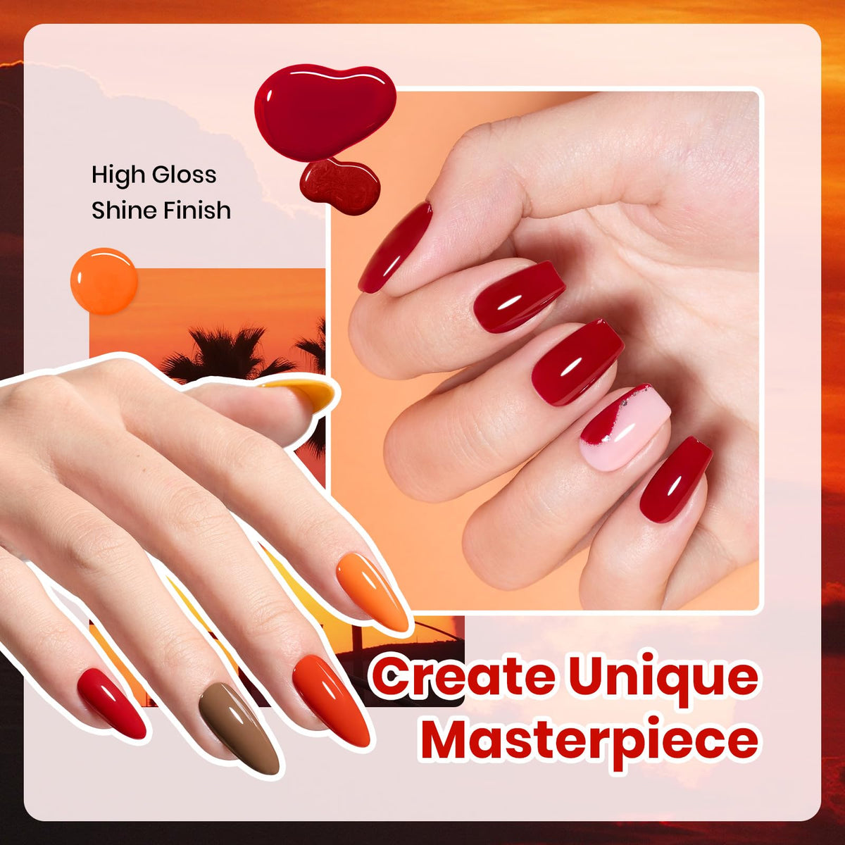 beetles Gel Polish set displayed with nail art tools