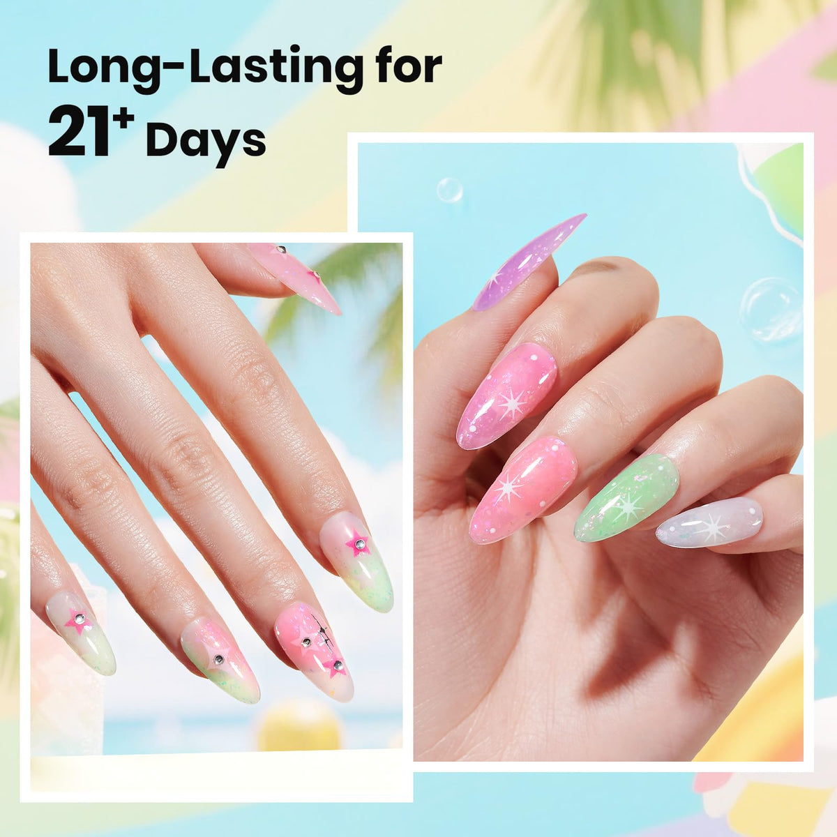 beetles Gel Polish set displayed with nail art tools