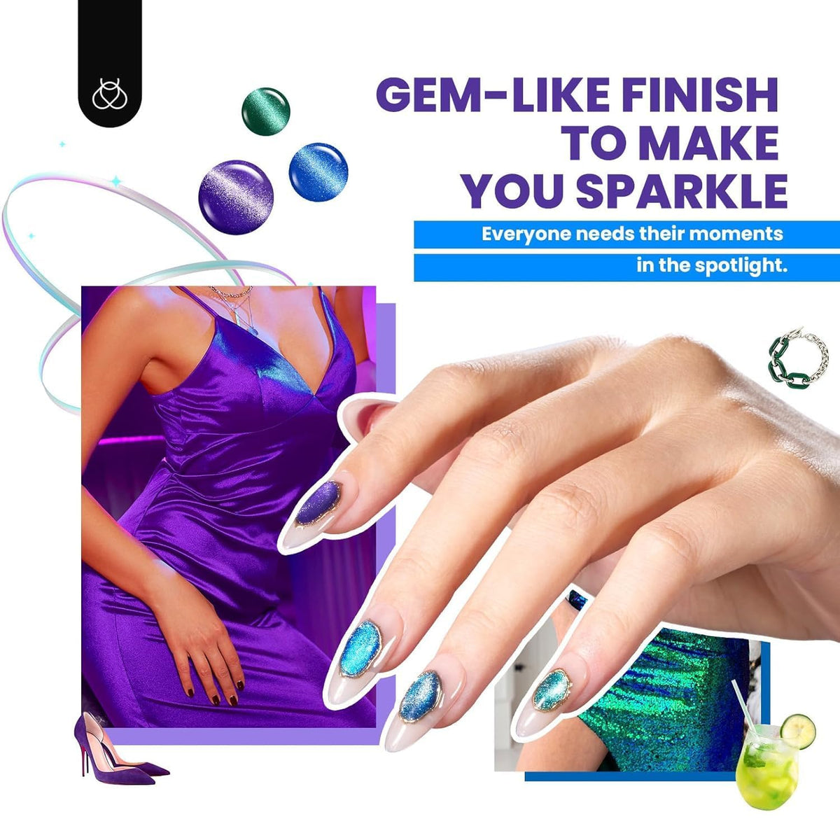 beetles gel polish set in plastic storage case