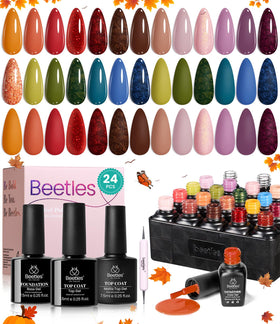 beetles Gel Polish set packaging with nail polish bottles