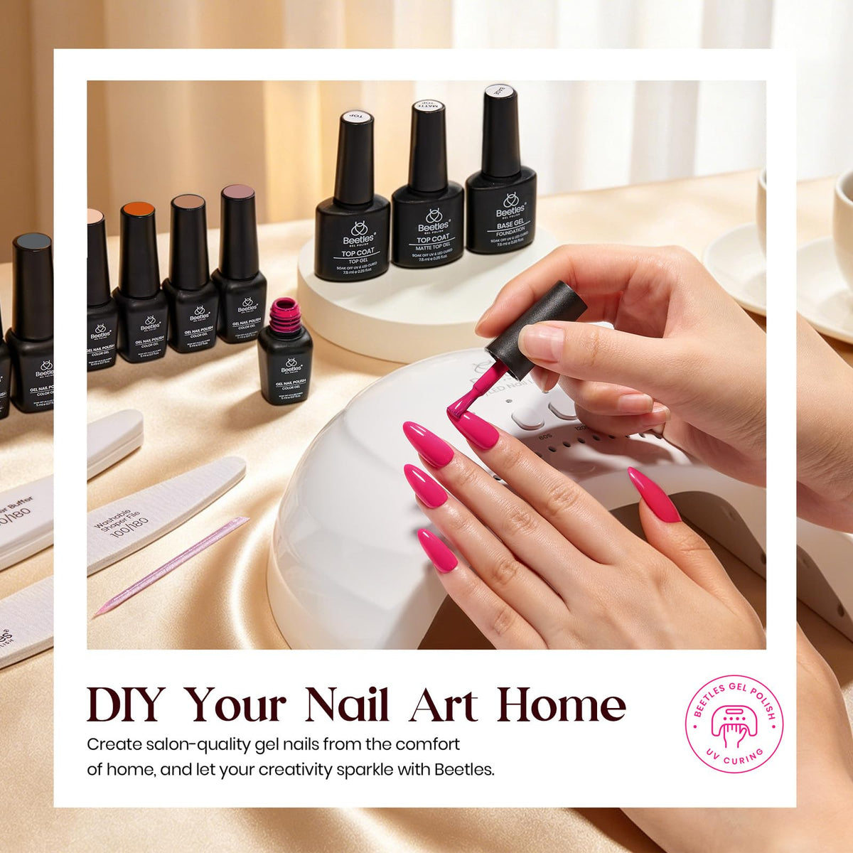 beetles gel polish set with base coat and top coats