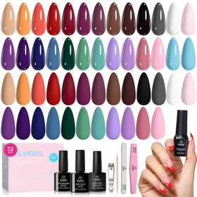 beetles Gel Polish set with glossy and matte top coats