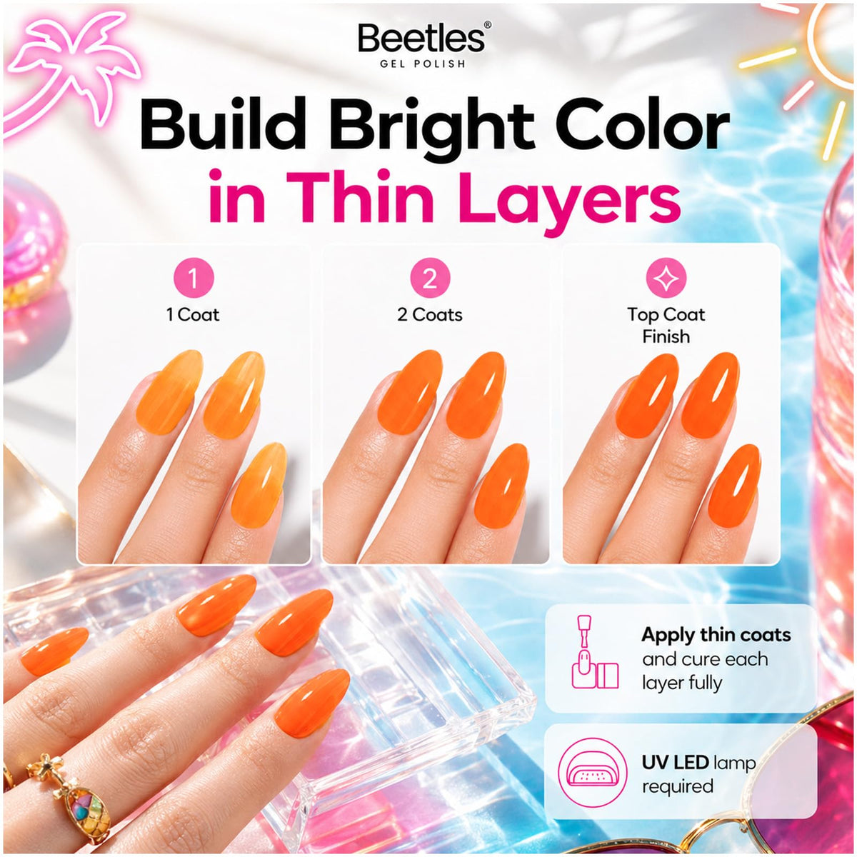 beetles Gel Polish set with nail art tools