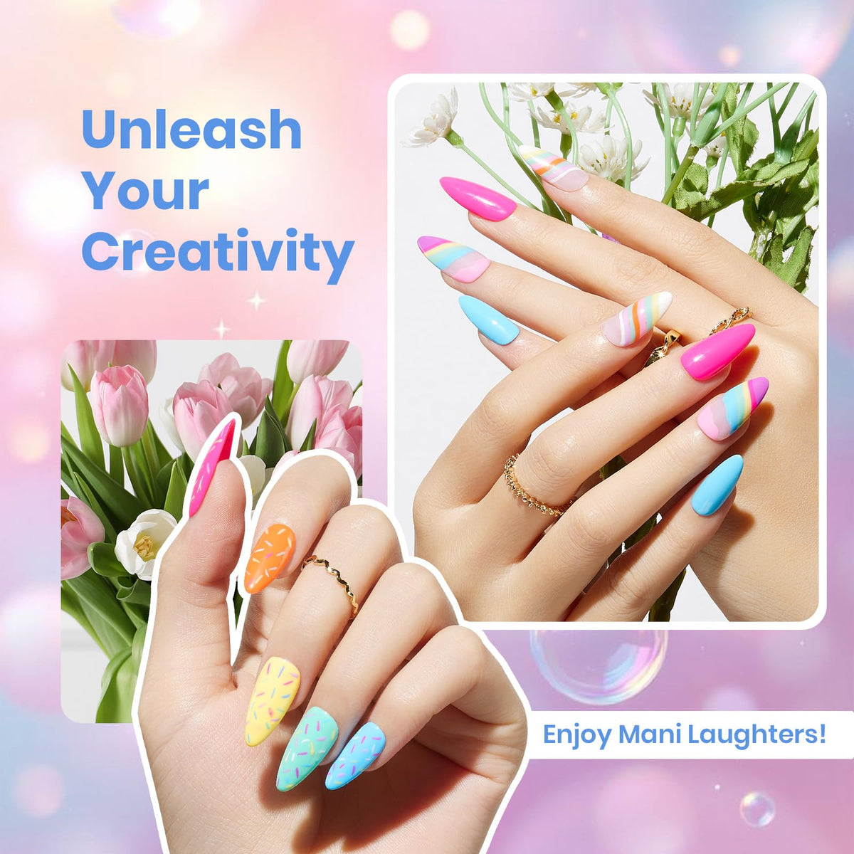 beetles Gel Polish Set with purple and blue gel nail polish shades