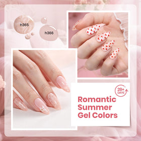 beetles Gel Polish set with soft-toned tulle nail designs