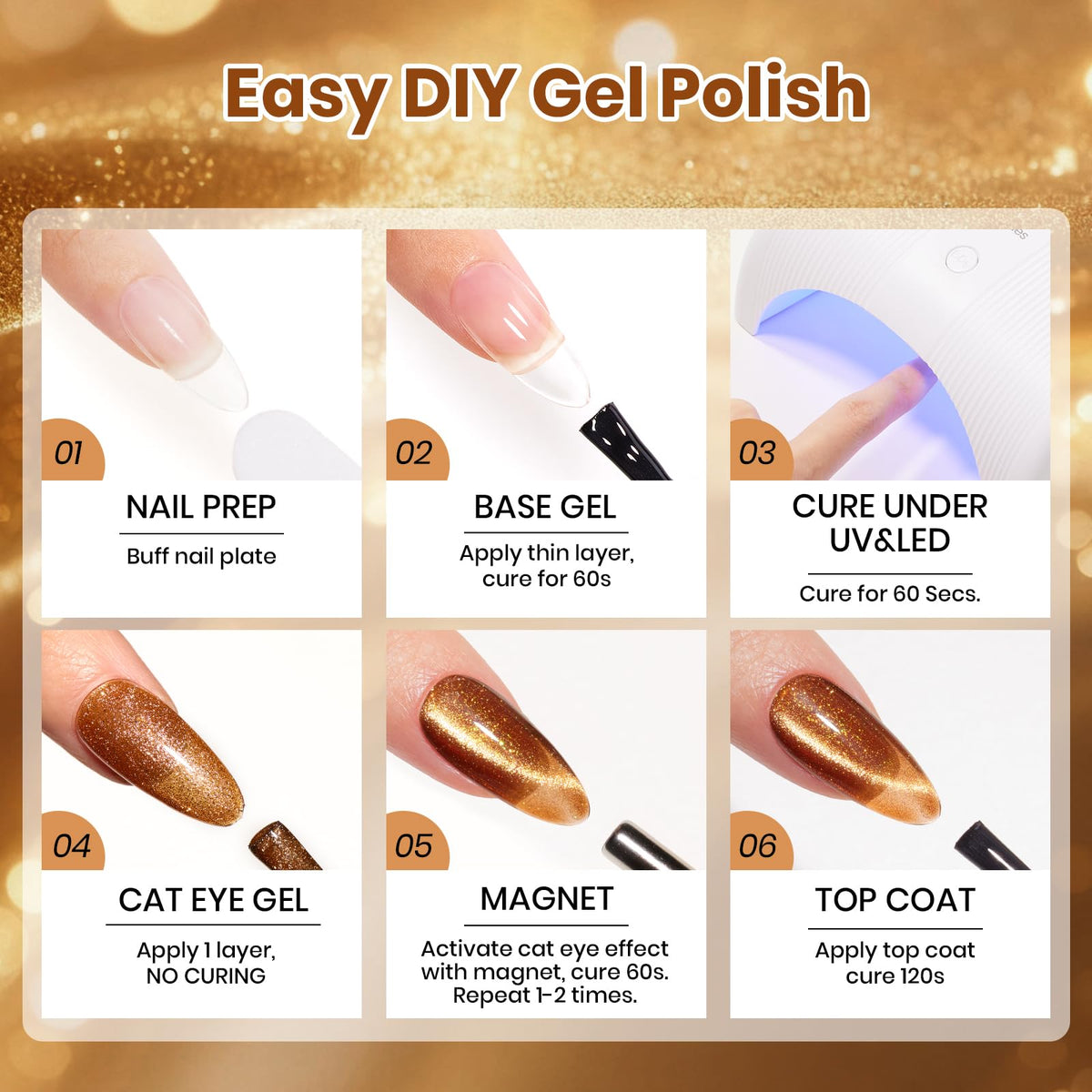 beetles Gel Polish set with swatches of colours