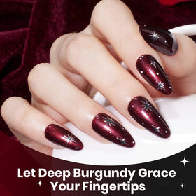 beetles Gel Polish shimmer wine red gel polish bottle