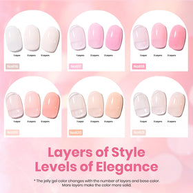 beetles Gel Polish six shades of nude pink gel nail polish