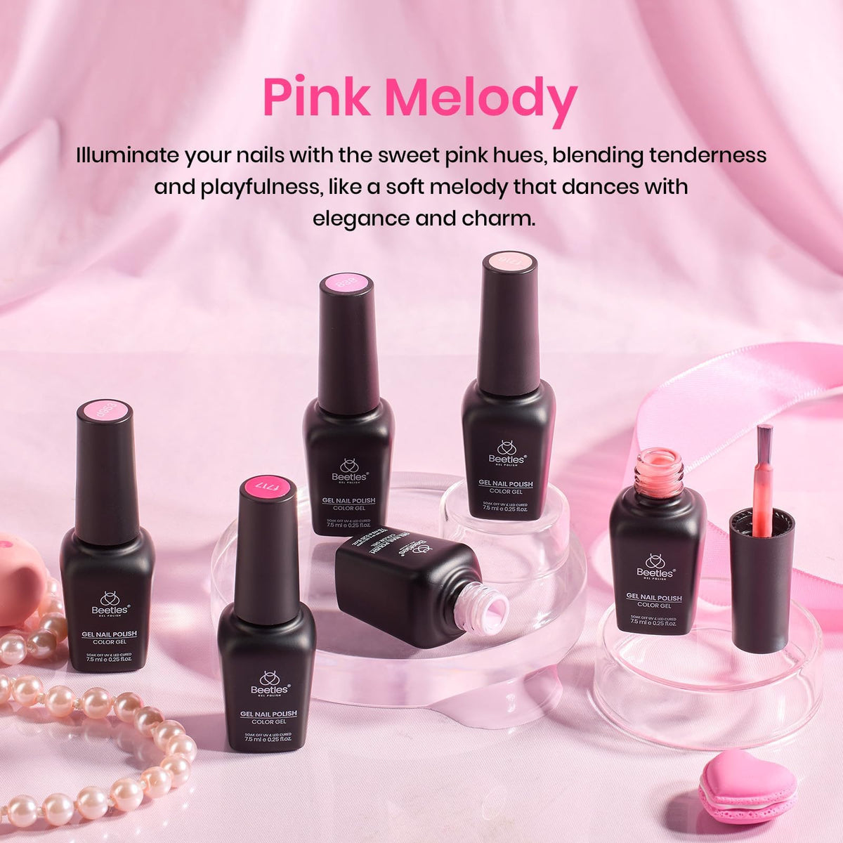 beetles Gel Polish soft light pink shade bottle