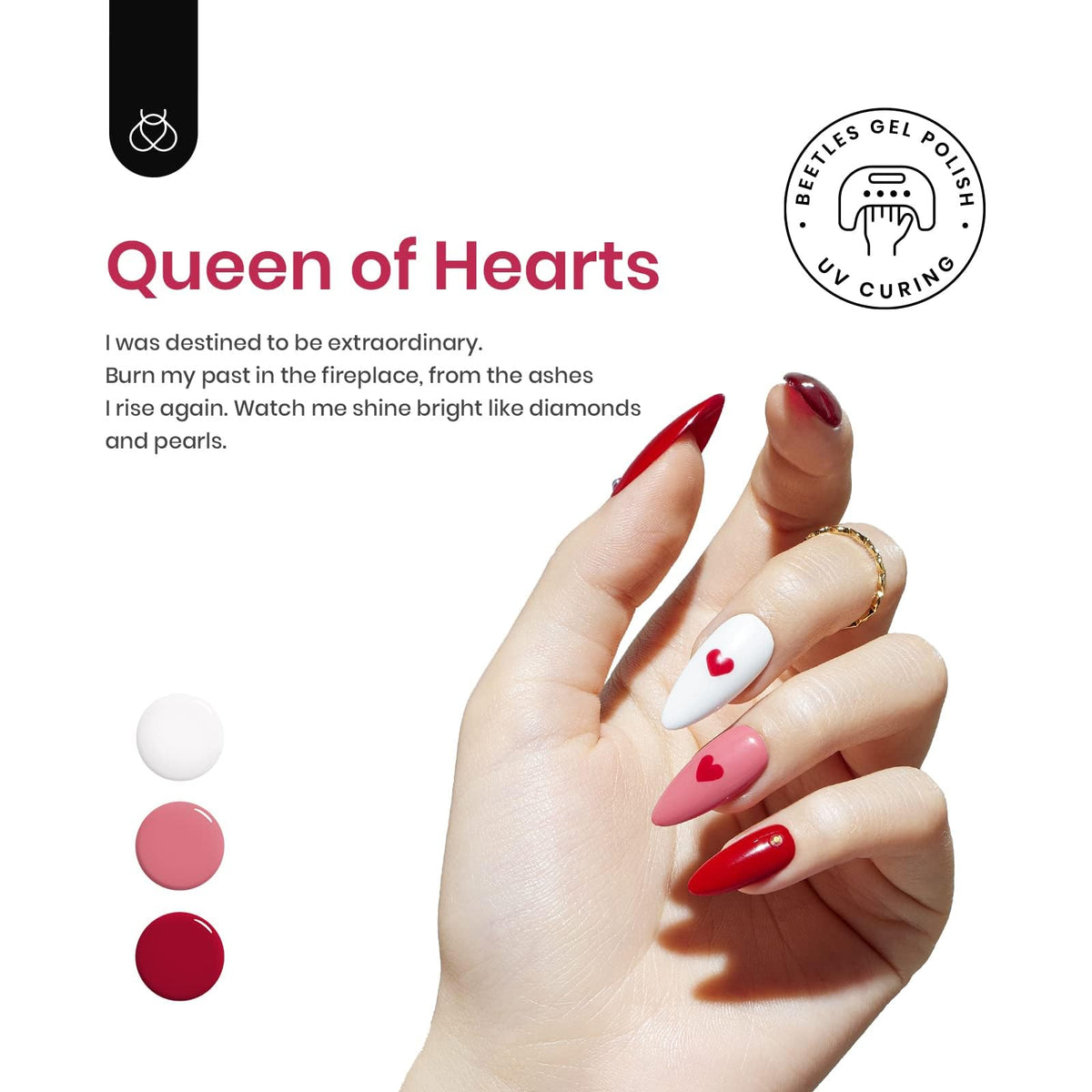 beetles Gel Polish soft pink colour swatch