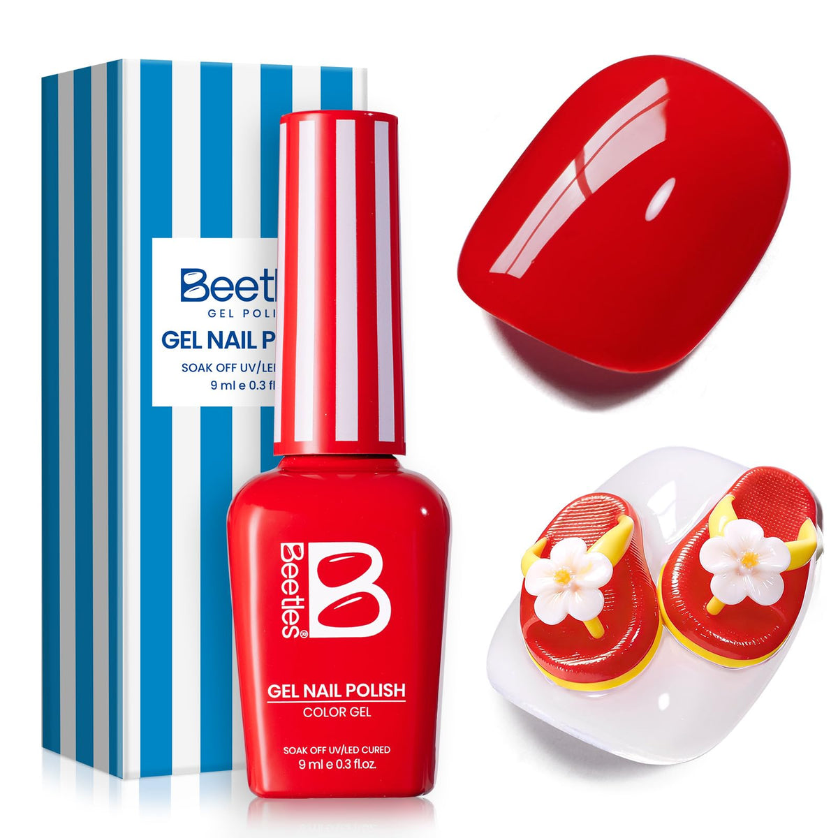 beetles Gel Polish Sunburn Red 9ML front view