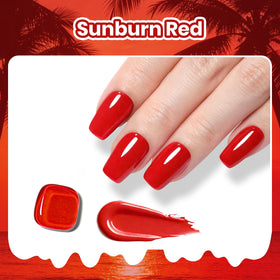 beetles Gel Polish Sunburn Red bottle close-up