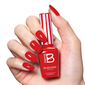 beetles Gel Polish Sunburn Red bottle side view