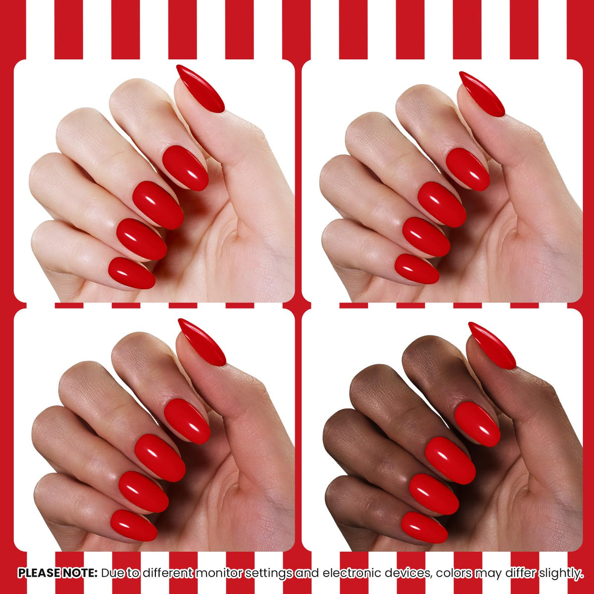 beetles Gel Polish Sunburn Red swatch on nail