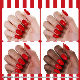 beetles Gel Polish Sunburn Red swatch on nail