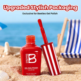 beetles Gel Polish Sunburn Red with LED lamp