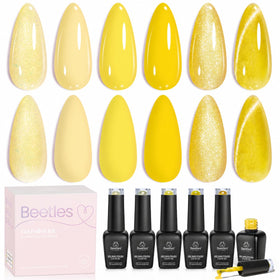 beetles Gel Polish Sunshine Lemonade Yellow Gel Nail Polish Set front view