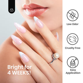 beetles Gel Polish Swirl Nail Art White Gel Liner application process