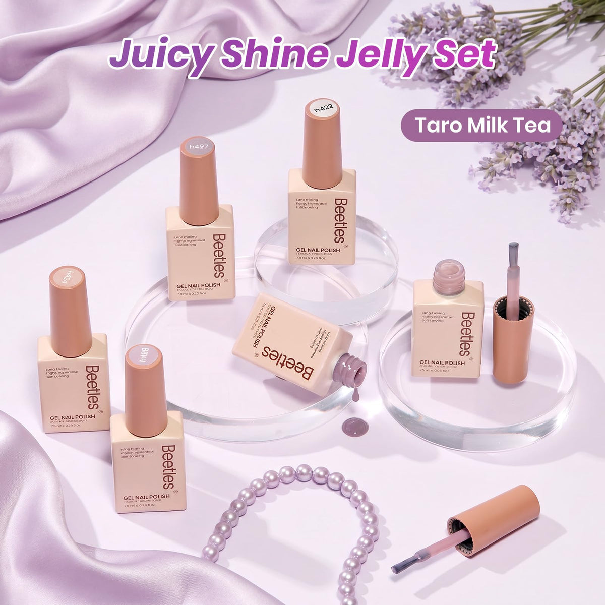 beetles Gel Polish Taro Milk Tea gel polish set with tools