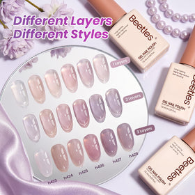 beetles Gel Polish Taro Milk Tea jelly colours swatches