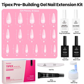 beetles Gel Polish Tipex Instant Apex Nail Tips kit components