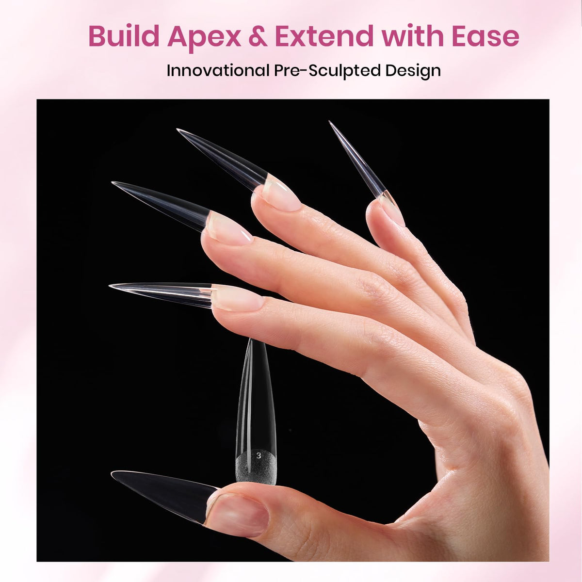 beetles Gel Polish Tipex Instant Apex Nail Tips size comparison