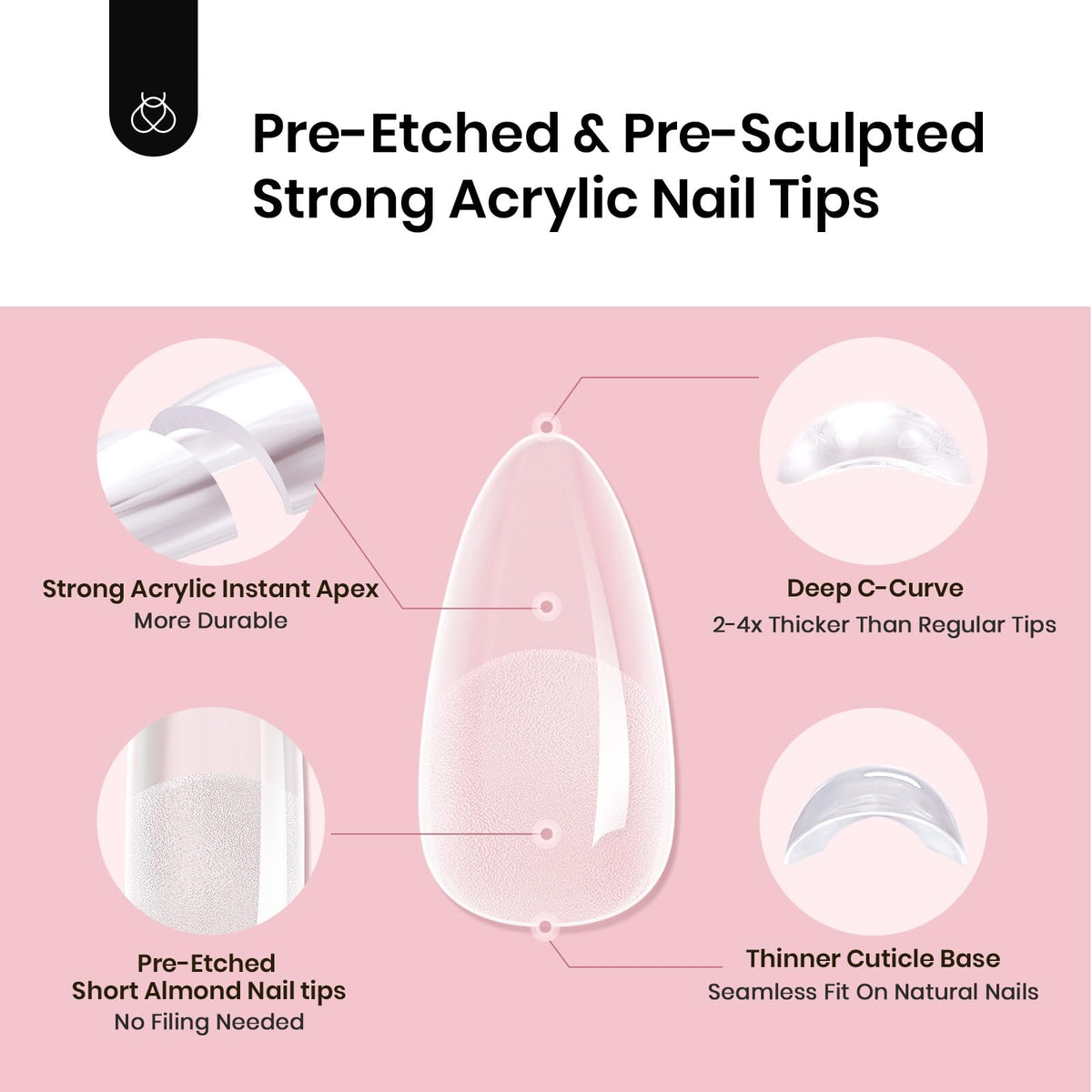 beetles Gel Polish Tipex nail tips applied on nails