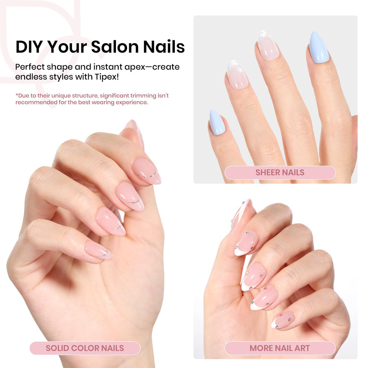 beetles Gel Polish Tipex nail tips in various sizes