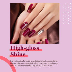 beetles Gel Polish Vanessa Wine application on nails